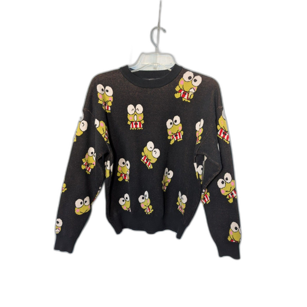 VTG Style Sanrio Keroppi All-Over Print Knit Sweater • Forever 21 Crewneck